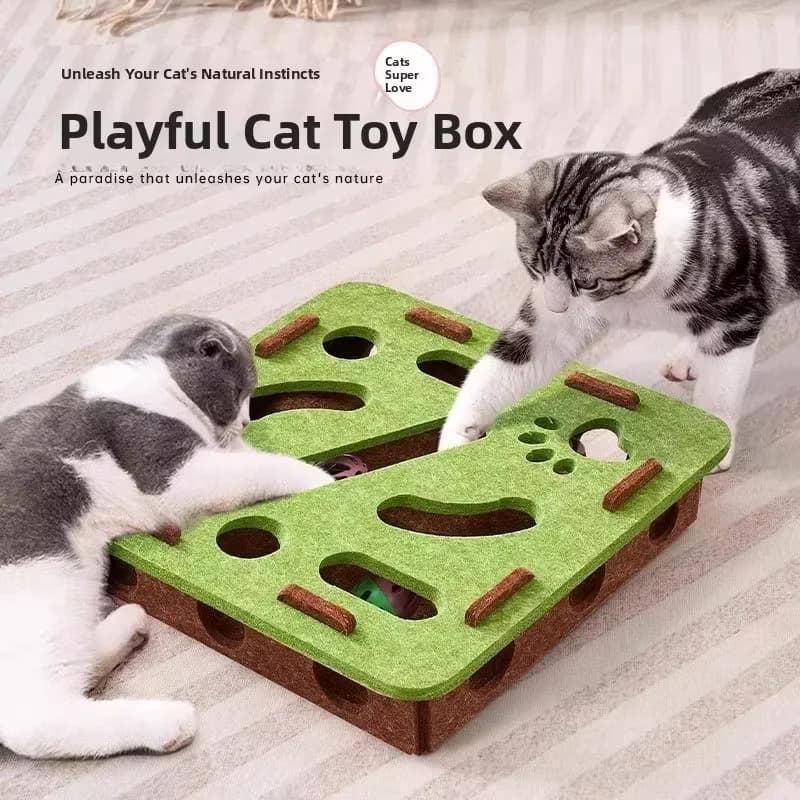 Juguete Laberinto Interactivo 2 en 1 para Gatos