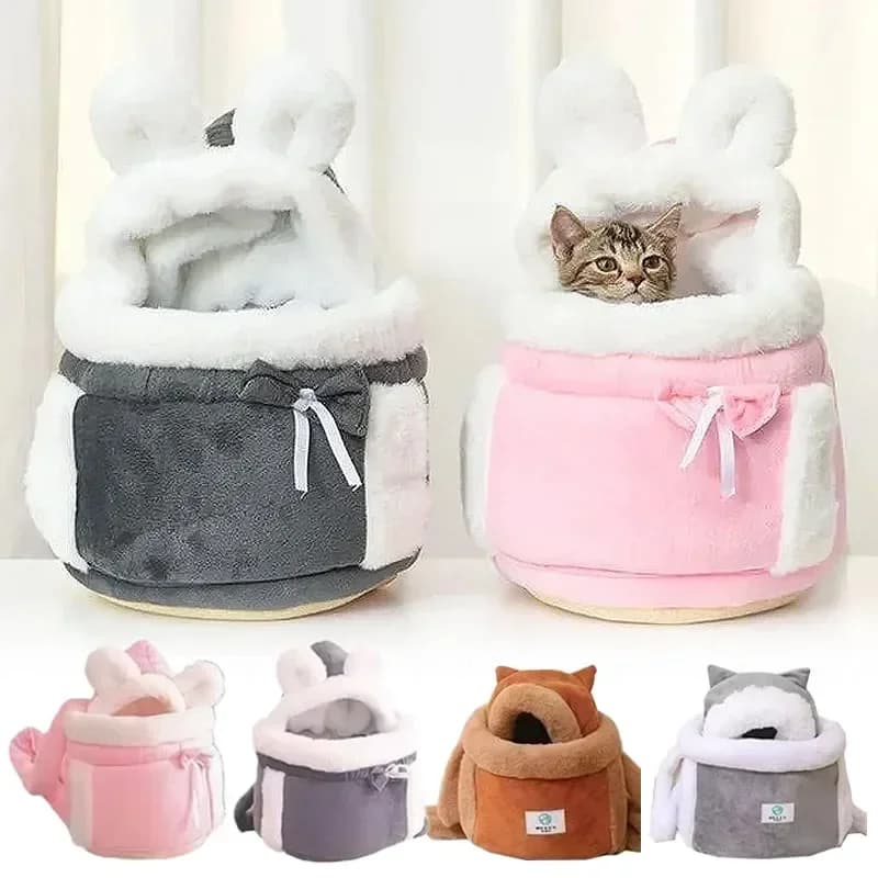 Mochila-Nido Plegable para Gatos y Perros Pequeños — 3 Tallas