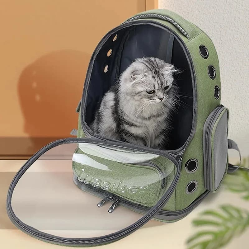 Mochila Transportadora Transparente para Gatos