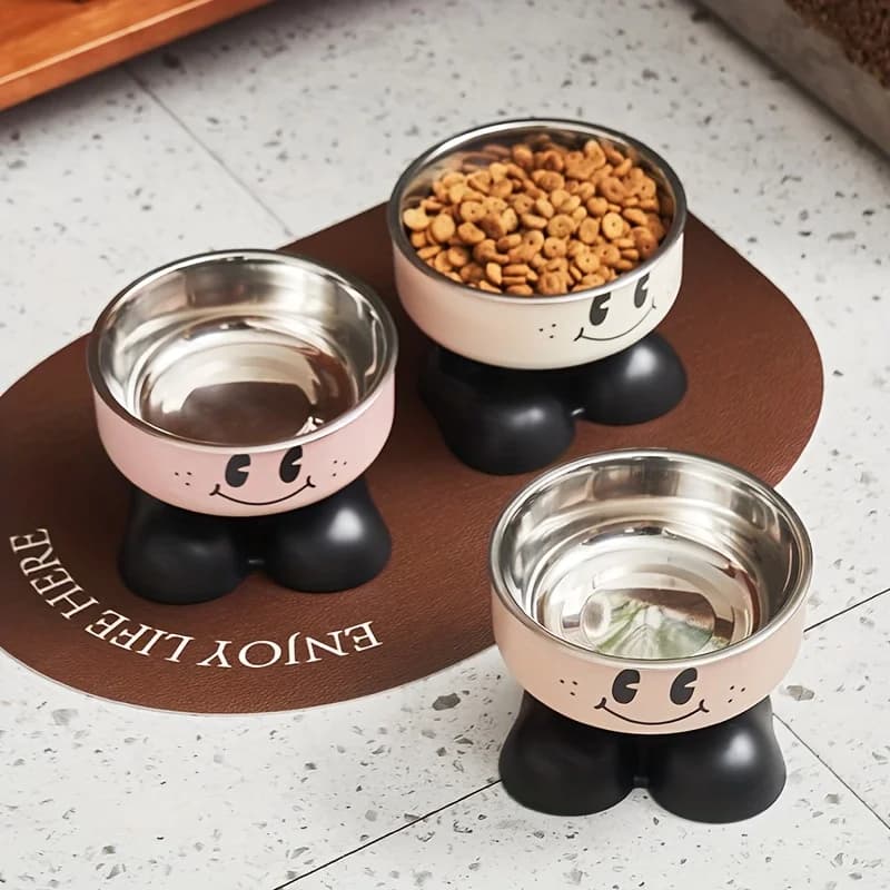 Cuenco Elevado de Acero Inoxidable para Mascotas — Set 2 Tazones