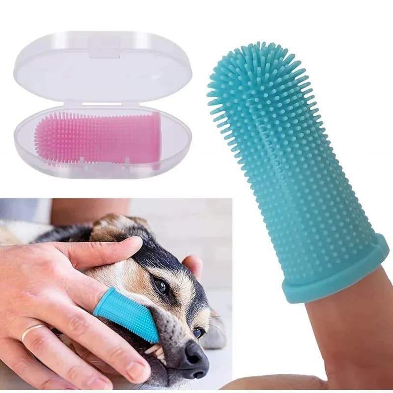 Cepillo de Dientes Suave con Estuche para Mascotas