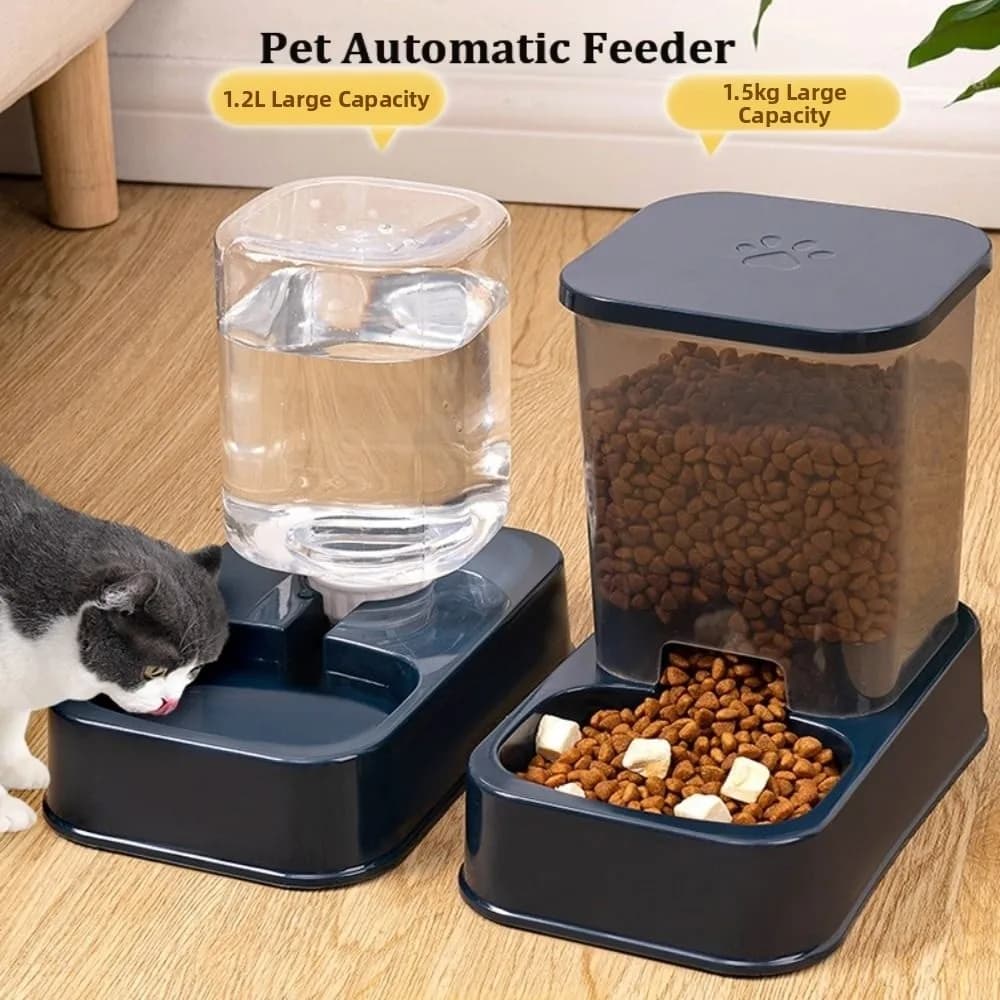 Comedero y Bebedero Automático por Gravedad — 1,5 L / 1,2 L